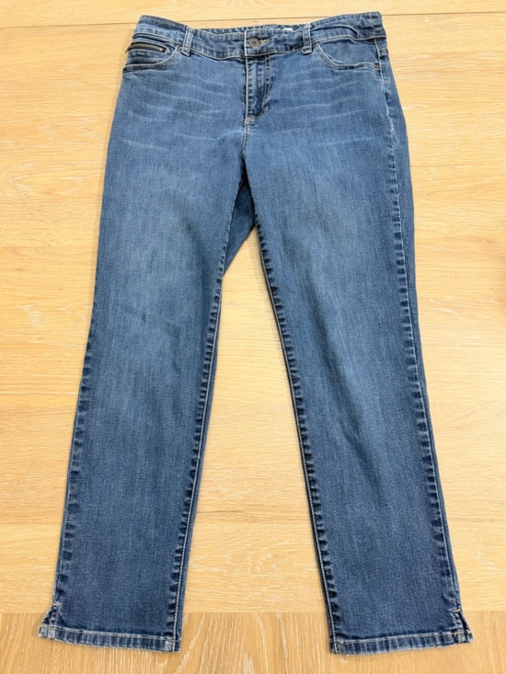 Chico's Classic Straight-Leg Jeans in Blue Wash